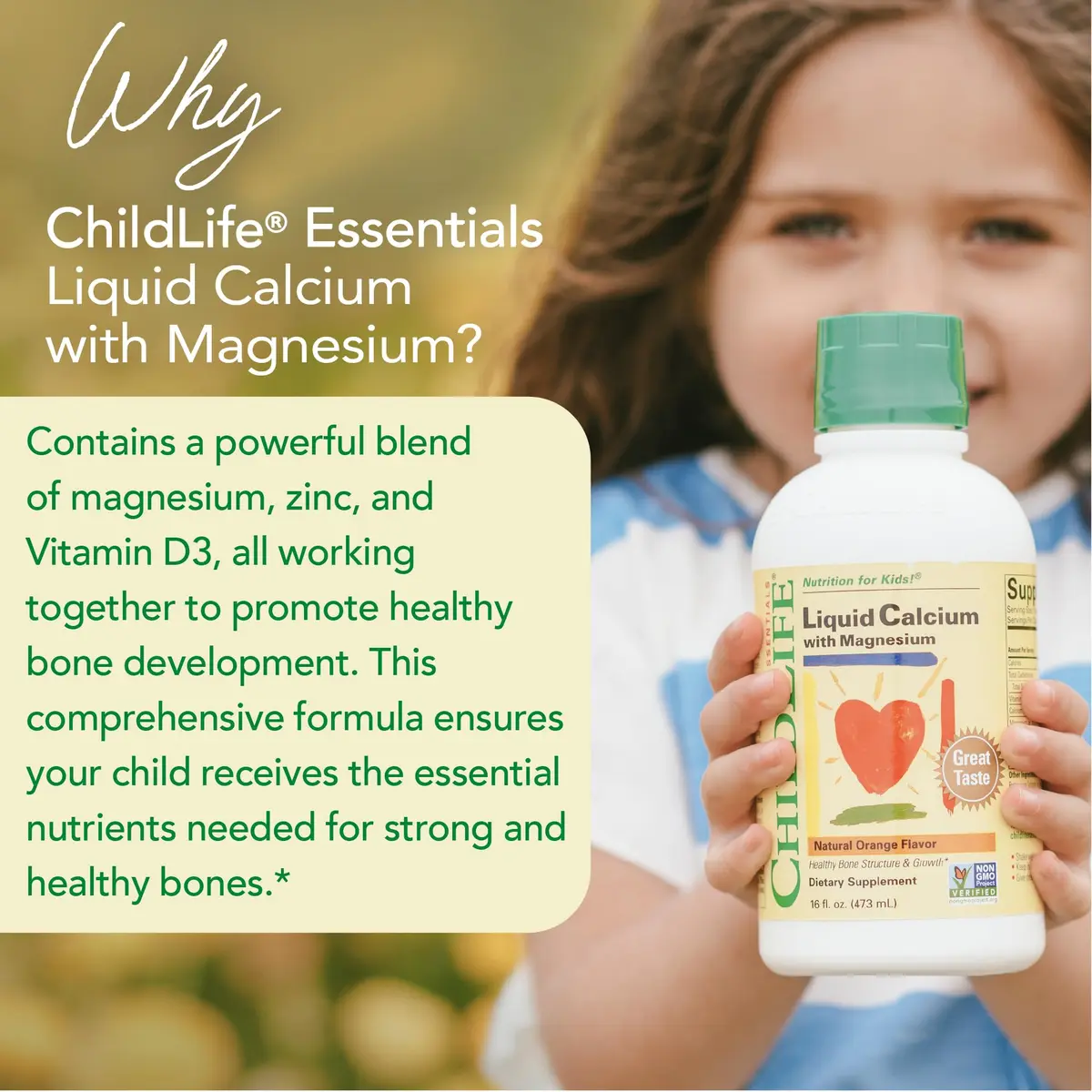 ChildLife Essentials Liquid Calcium Supplement for Kids 16 fl Oz (2 Pack) | Supports Bone Growth & Absorption - view 3