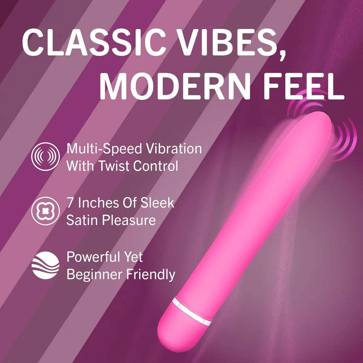 Blush Rosé Luxuriate 7" Vibrator for Women, Men & Couples - Multi-Speed Satin Smooth Wand - view 4
