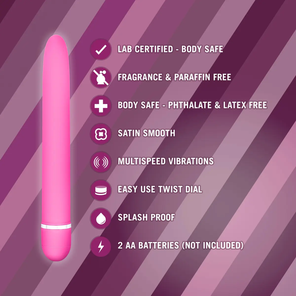 Blush Rosé Luxuriate 7" Vibrator for Women, Men & Couples - Multi-Speed Satin Smooth Wand - view 2
