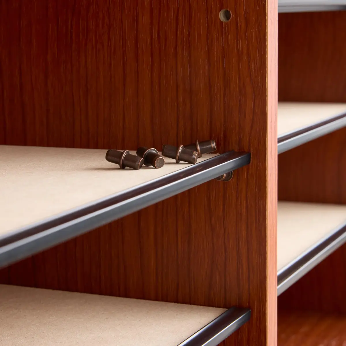 Safco Literature Organizer 12 Compartments | Office & Classroom Mailbox with Adjustable Shelves, Cherry - view 5