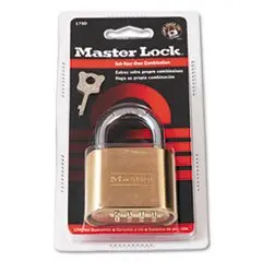 Master Lock MLK175D Resettable Combination Padlock 2" Brass | Durable, Keyless Security for Indoors & Outdoors - view 2