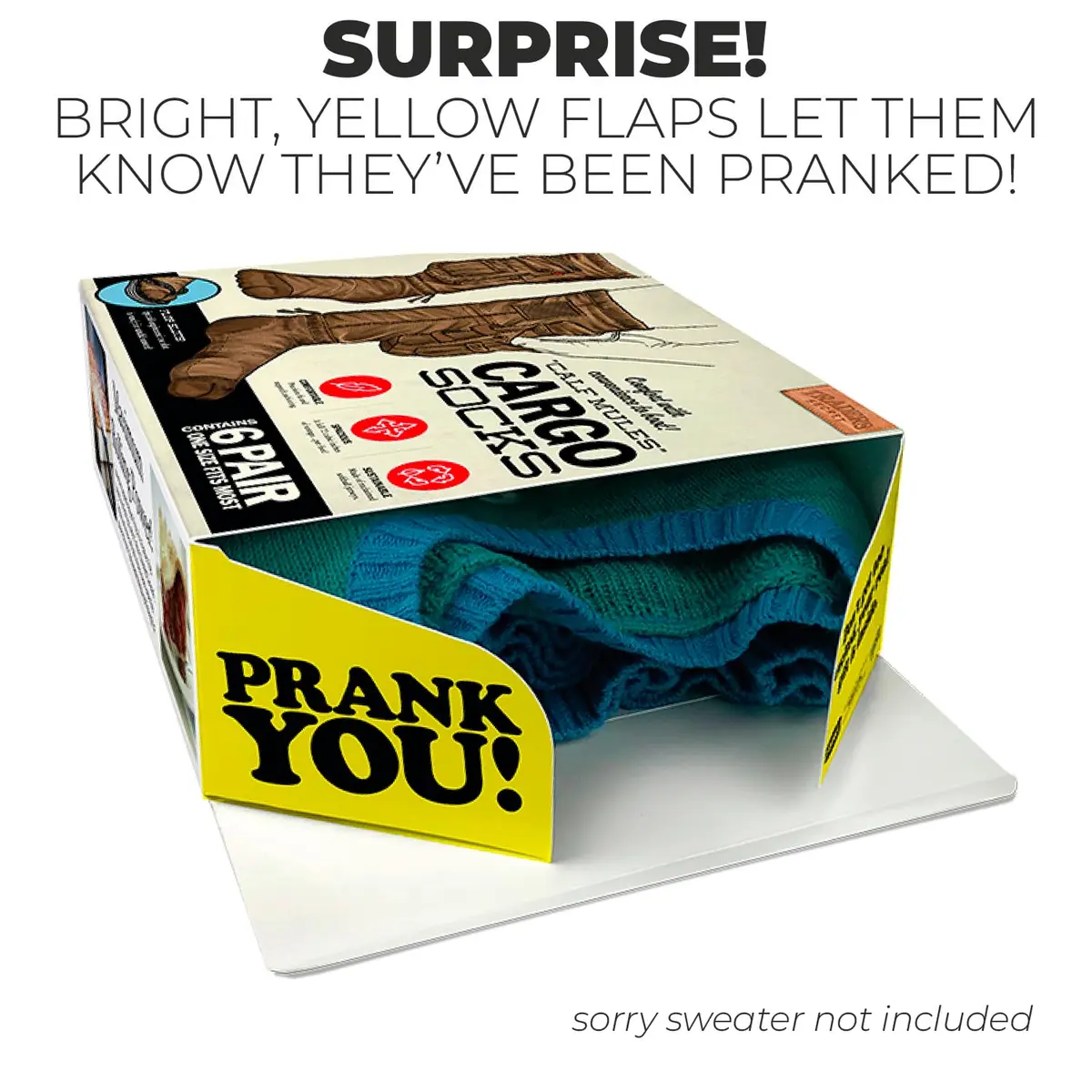 Prank-O Bathe & Brew Prank Gift Box Empty Coffee Maker Gag Gift for Men & Coworkers | 28.6cm x 30.9cm x 0.7cm (11.25" x 9" x 3.25") - view 5