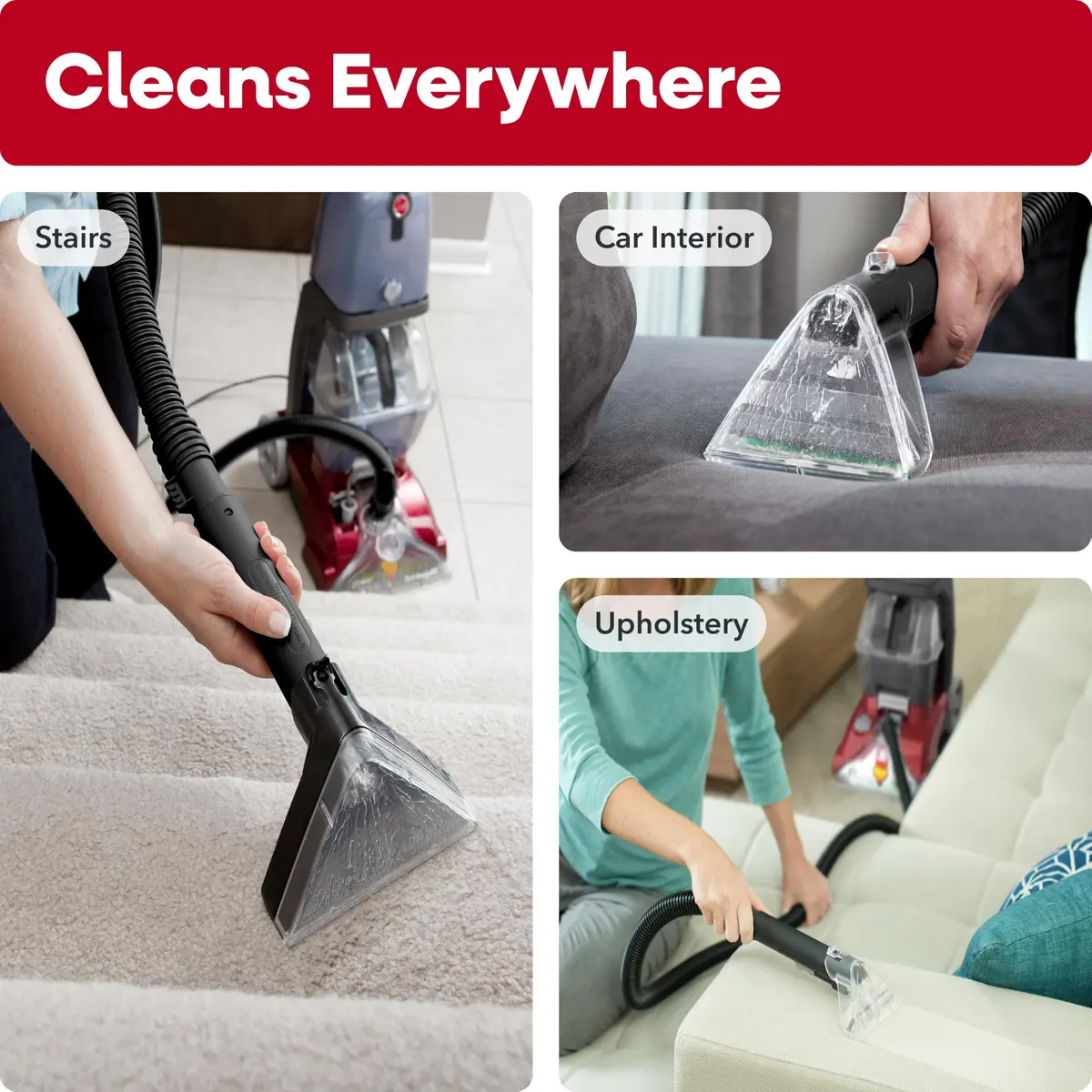 Hoover PowerScrub XL Pet Carpet Cleaner Machine for Carpet & Upholstery | Deep Stain Removal & Fast Drying - view 8
