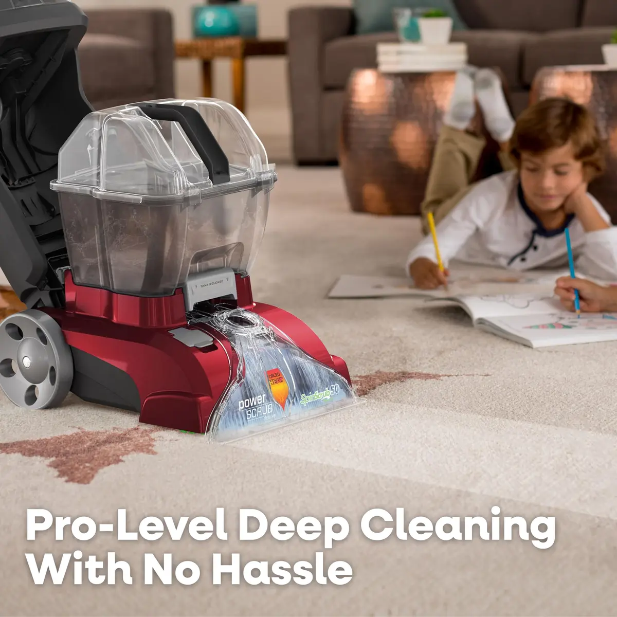Hoover PowerScrub XL Pet Carpet Cleaner Machine for Carpet & Upholstery | Deep Stain Removal & Fast Drying - view 2