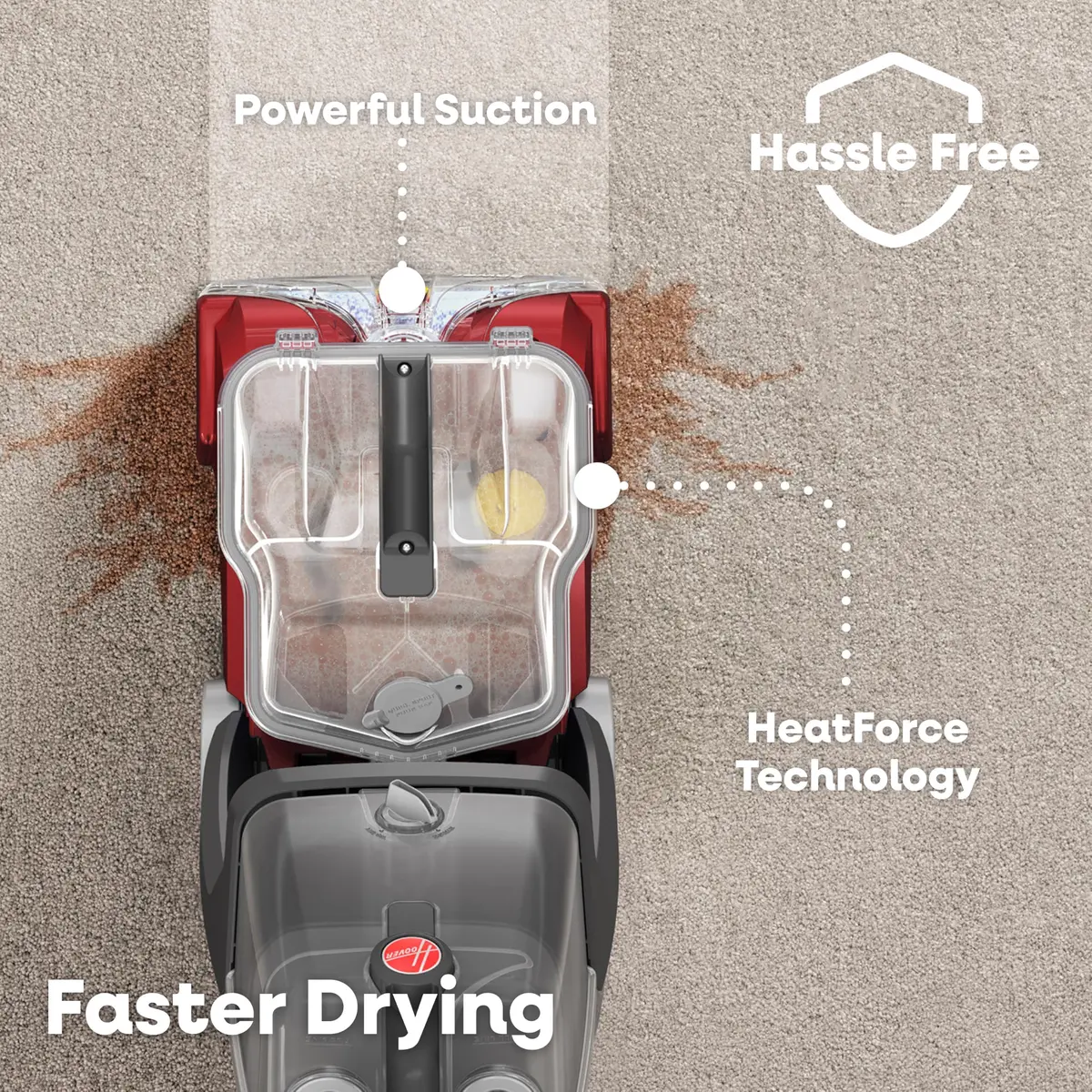 Hoover PowerScrub XL Pet Carpet Cleaner Machine for Carpet & Upholstery | Deep Stain Removal & Fast Drying - view 3
