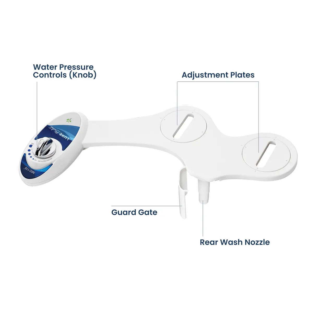 LUXE Bidet NEO 110 Non-Electric Bidet Attachment for Toilet Seat, Blue | Easy Home Upgrade for Modern Bathrooms - view 8