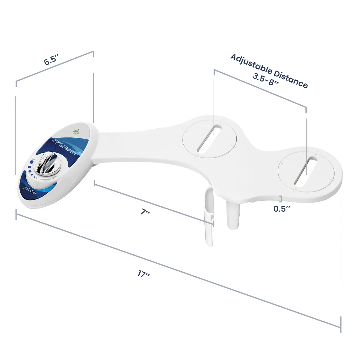LUXE Bidet NEO 110 Non-Electric Bidet Attachment for Toilet Seat, Blue | Easy Home Upgrade for Modern Bathrooms - view 9