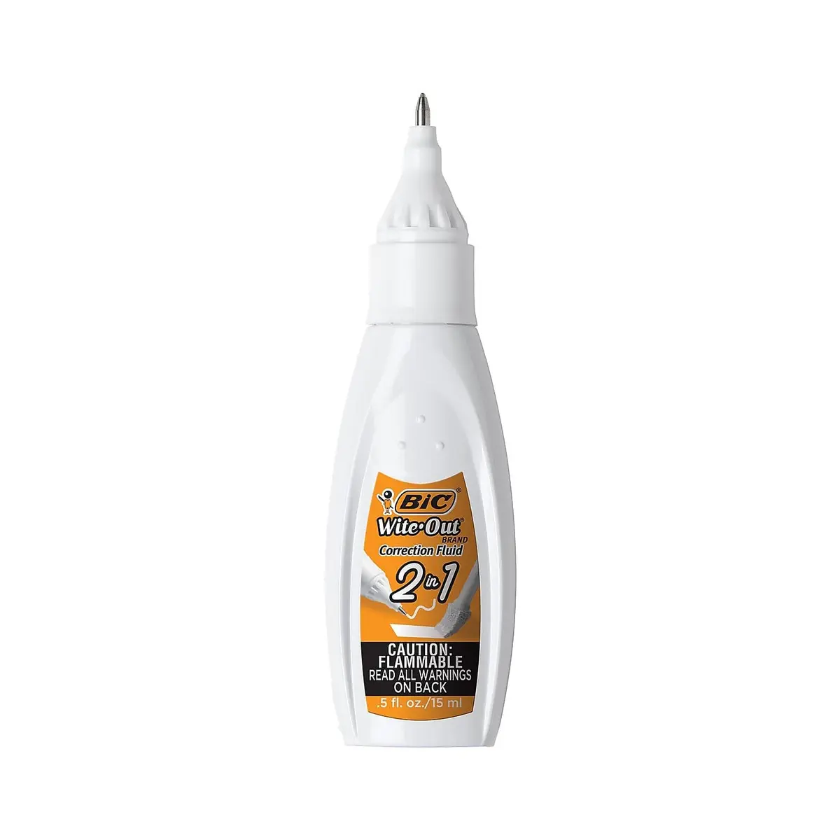 BIC Wite-Out 2-in-1 Correction Fluid Pen 15ml (0.5 Fl Oz) | Smooth Ink Flow for Precise Corrections - view 4