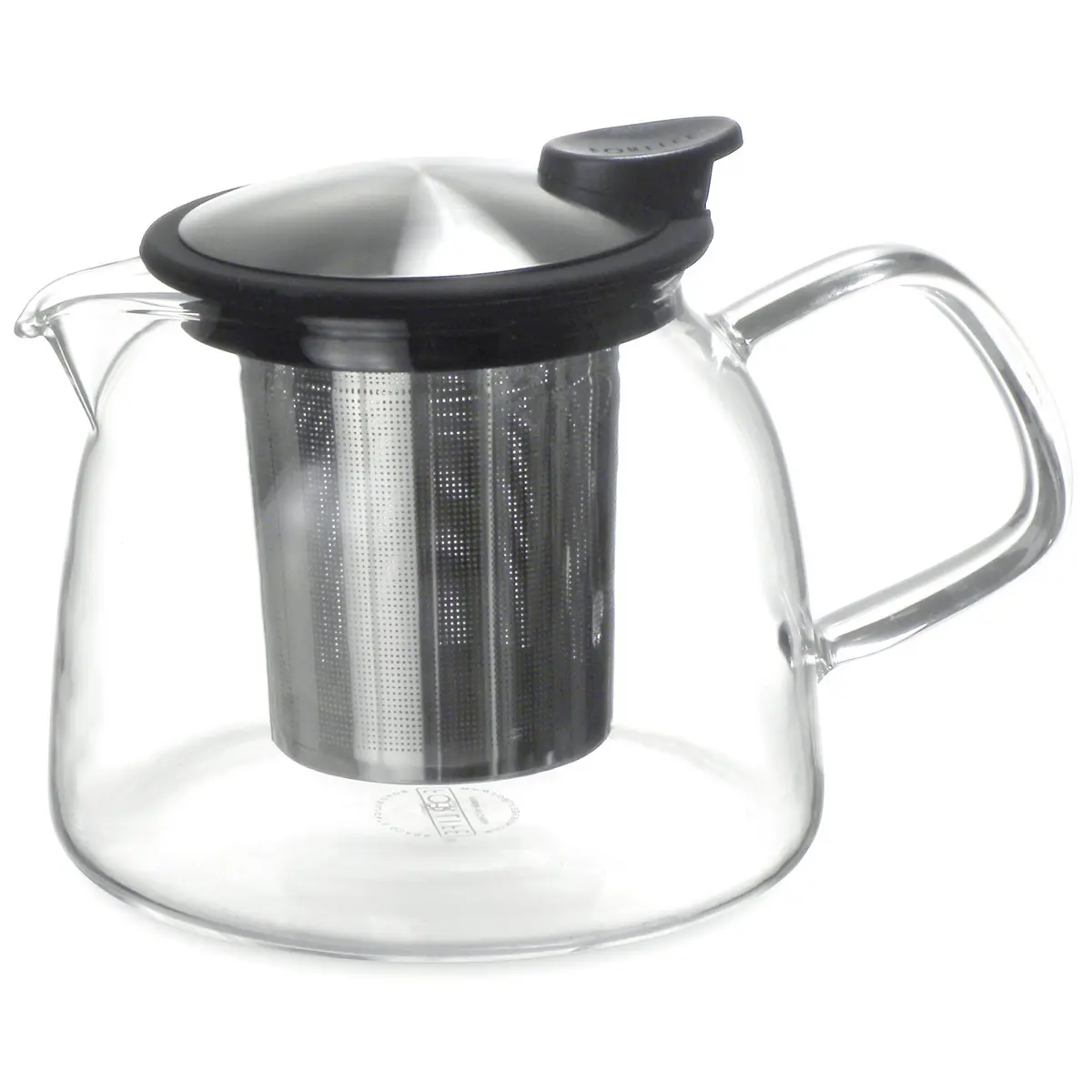 FORLIFE Bell Glass Teapot with Basket Infuser 730ml | Heat-Resistant Borosilicate Glass - view 2