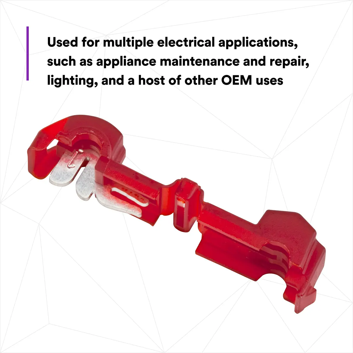 3M Female QuickSlide Disconnect 951K, Red, Nylon Insulated, 22-18 AWG | Reusable, RoHS & UL Certified (70-120 chars) - view 5