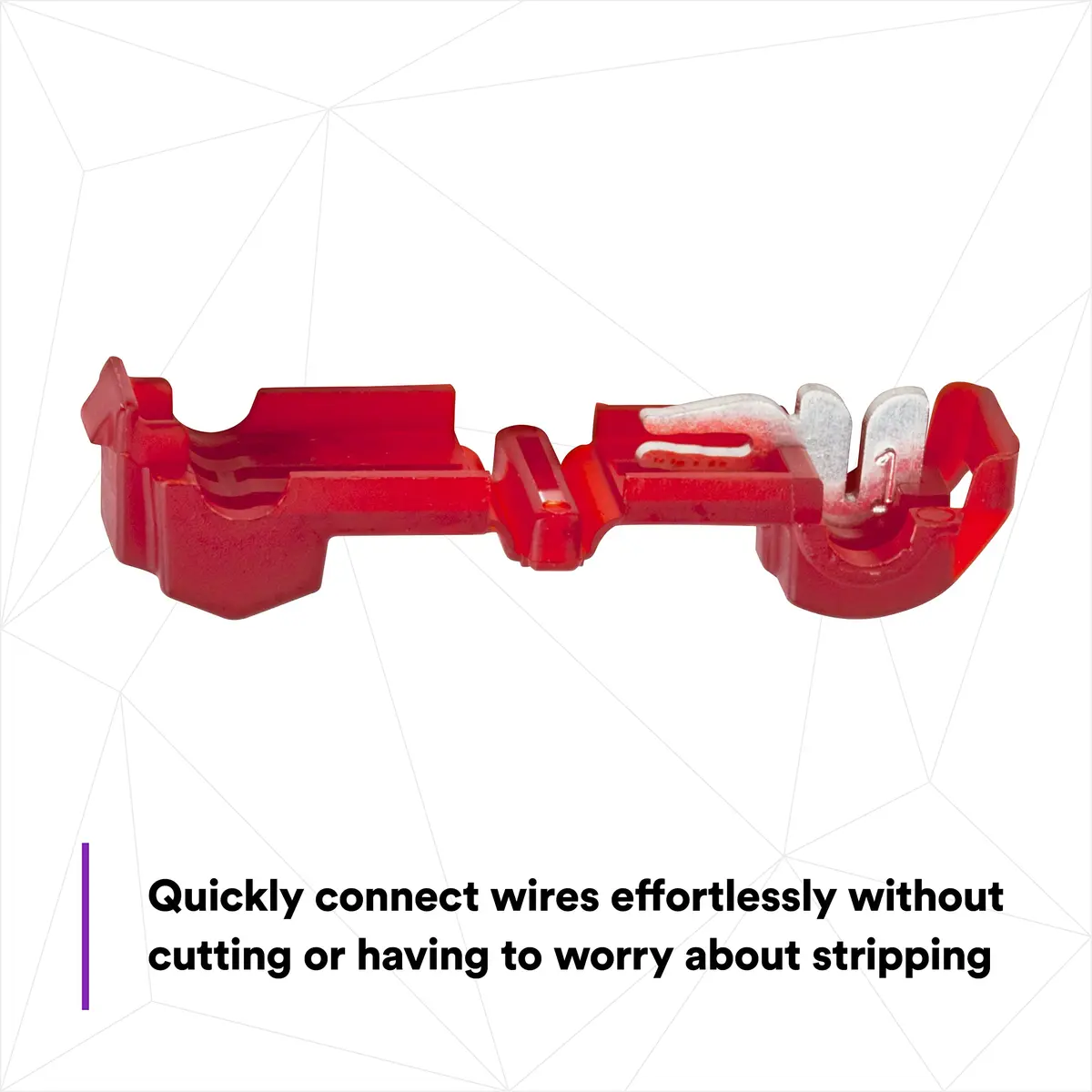 3M Female QuickSlide Disconnect 951K, Red, Nylon Insulated, 22-18 AWG | Reusable, RoHS & UL Certified (70-120 chars) - view 3