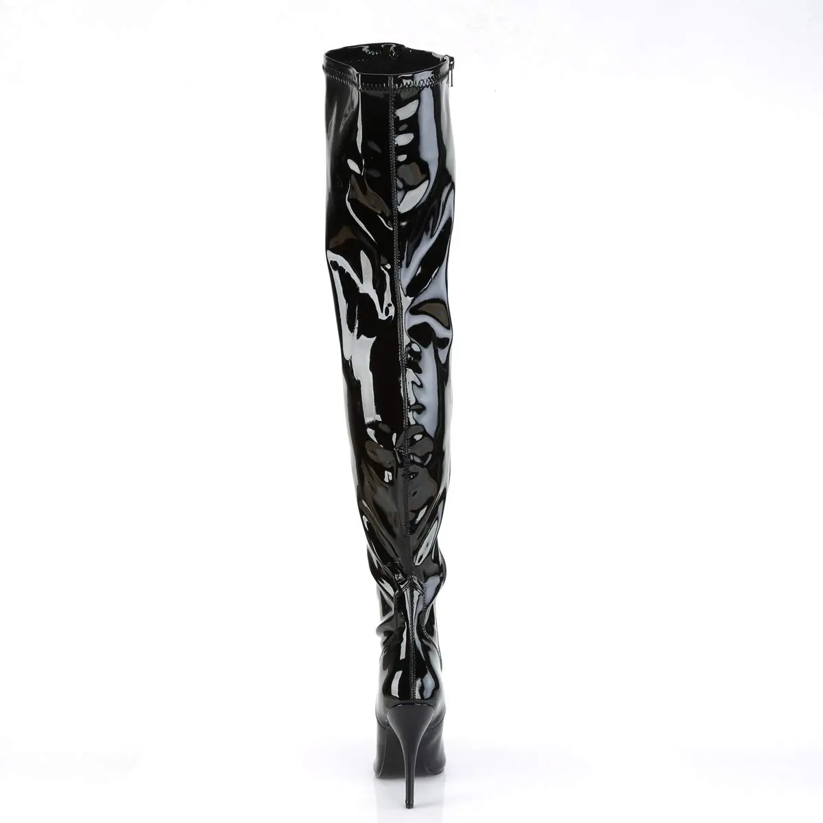 Pleaser Seduce-3000 Thigh-high Boots | 13 US Size, 5" Heel, Red Varnish, Pointed Toe - view 5