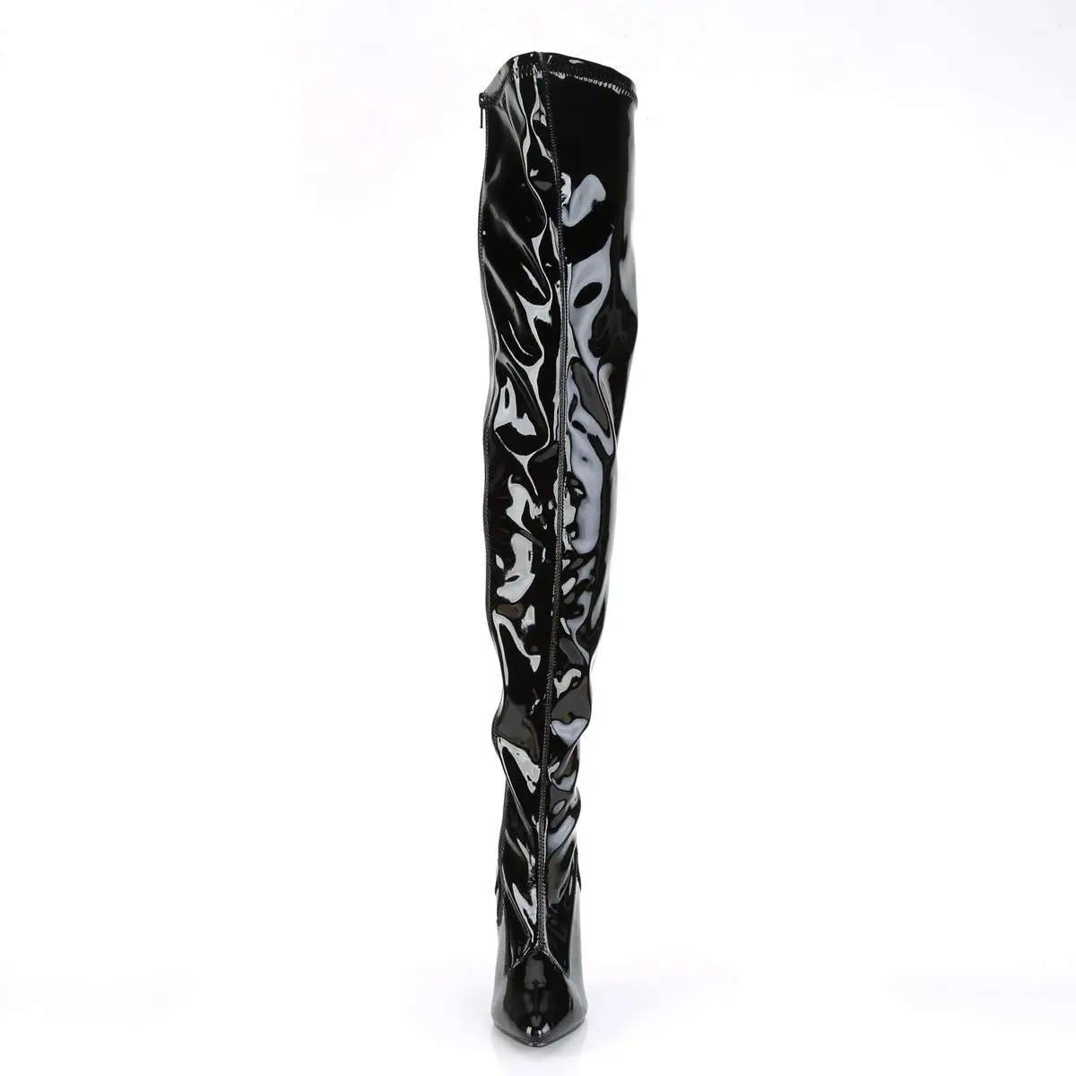 Pleaser Seduce-3000 Thigh-high Boots | 13 US Size, 5" Heel, Red Varnish, Pointed Toe - view 3