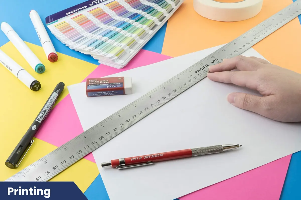 Pacific Arc Stainless Steel 24 Inch Metal Ruler with Cork Back & Metric Graduations | Precise Measuring Tool - view 8