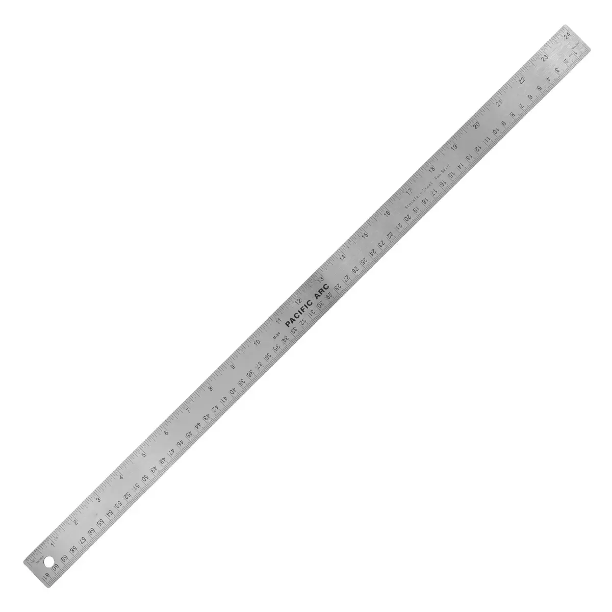 Pacific Arc Stainless Steel 24 Inch Metal Ruler with Cork Back & Metric Graduations | Precise Measuring Tool - view 2