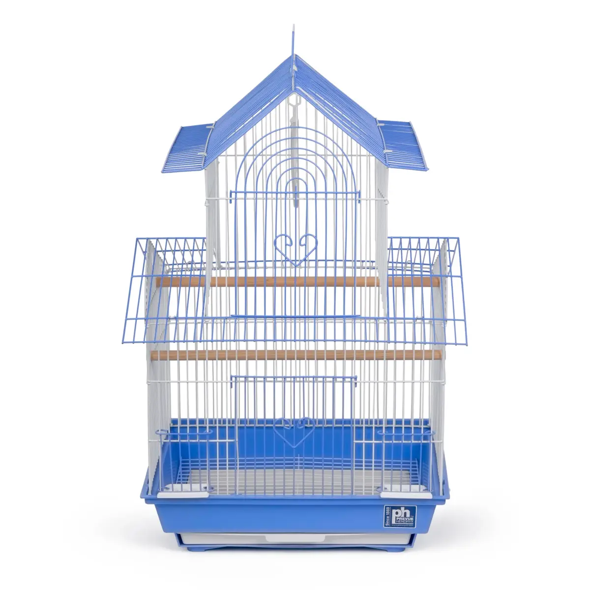Prevue Pet Products Shanghai Parakeet Cage Blue & White 34cm (13.5") | Ideal for Small Birds - view 2