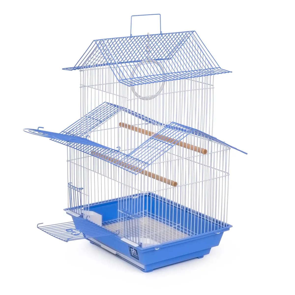 Prevue Pet Products Shanghai Parakeet Cage Blue & White 34cm (13.5") | Ideal for Small Birds - view 3