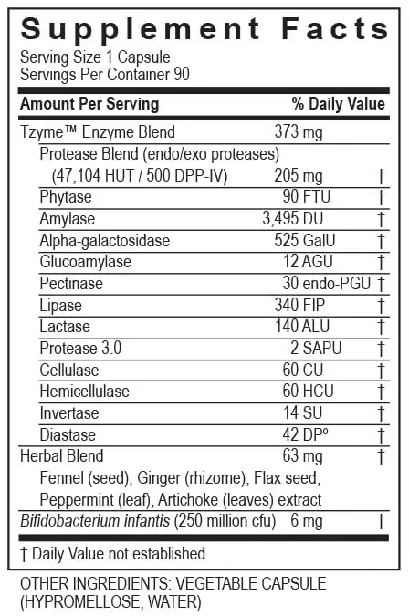 TRANSFORMATION Enzymes Carbo-G High Potency Supplement 90 Capsules | Gluten & Carbohydrate Breakdown - view 6