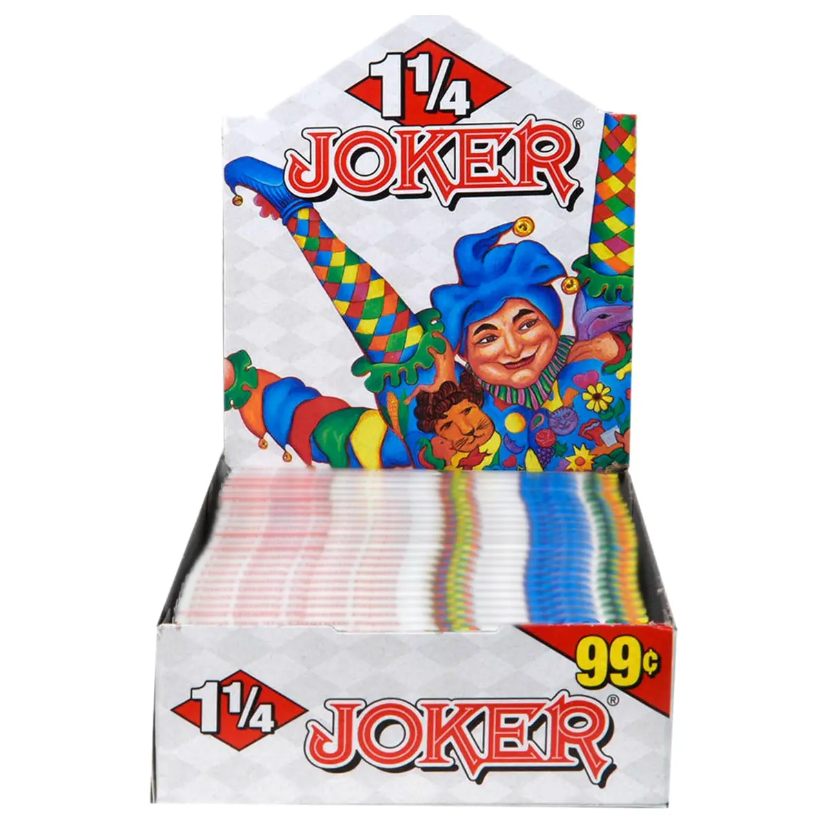 Joker Premium 1 1/4" Rolling Papers | Classic French White Sheets, 576 Leaves, Slow Burning - view 3