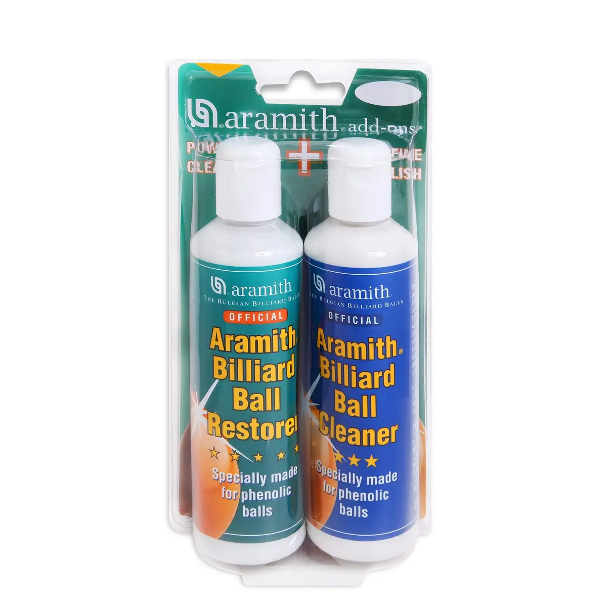 Aramith Billiard Ball Cleaner and Restorer Set 250ml (8.4 Fl Oz) | Keeps Phenolic Balls Polished - main product image
