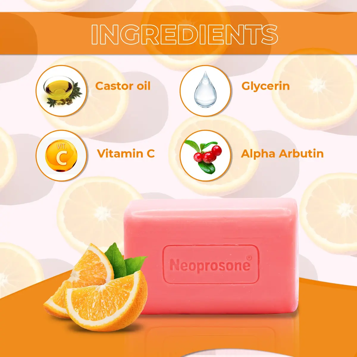 Neoprosone Skin Brightening Turmeric Soap 200g (7oz) | Exfoliating Bar for Dark Spots & All Skin Types - view 2