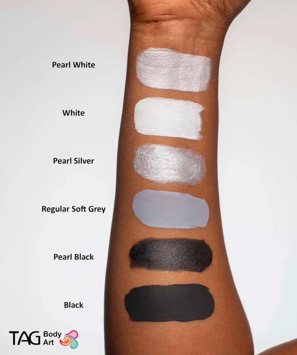 TAG Pearl Silver Face and Body Paint 32gm (1.13 oz) | Hypoallergenic, Non-Toxic, Wax-Based for Flexible Designs - view 6