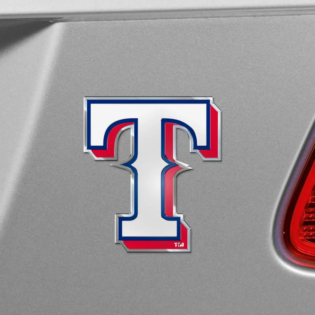 FANMATS MLB Texas Rangers Embossed Color Emblem 3.25” x 3.25” | Vibrant 3D Aluminum Vehicle Emblem with Auto Adhesive - view 2