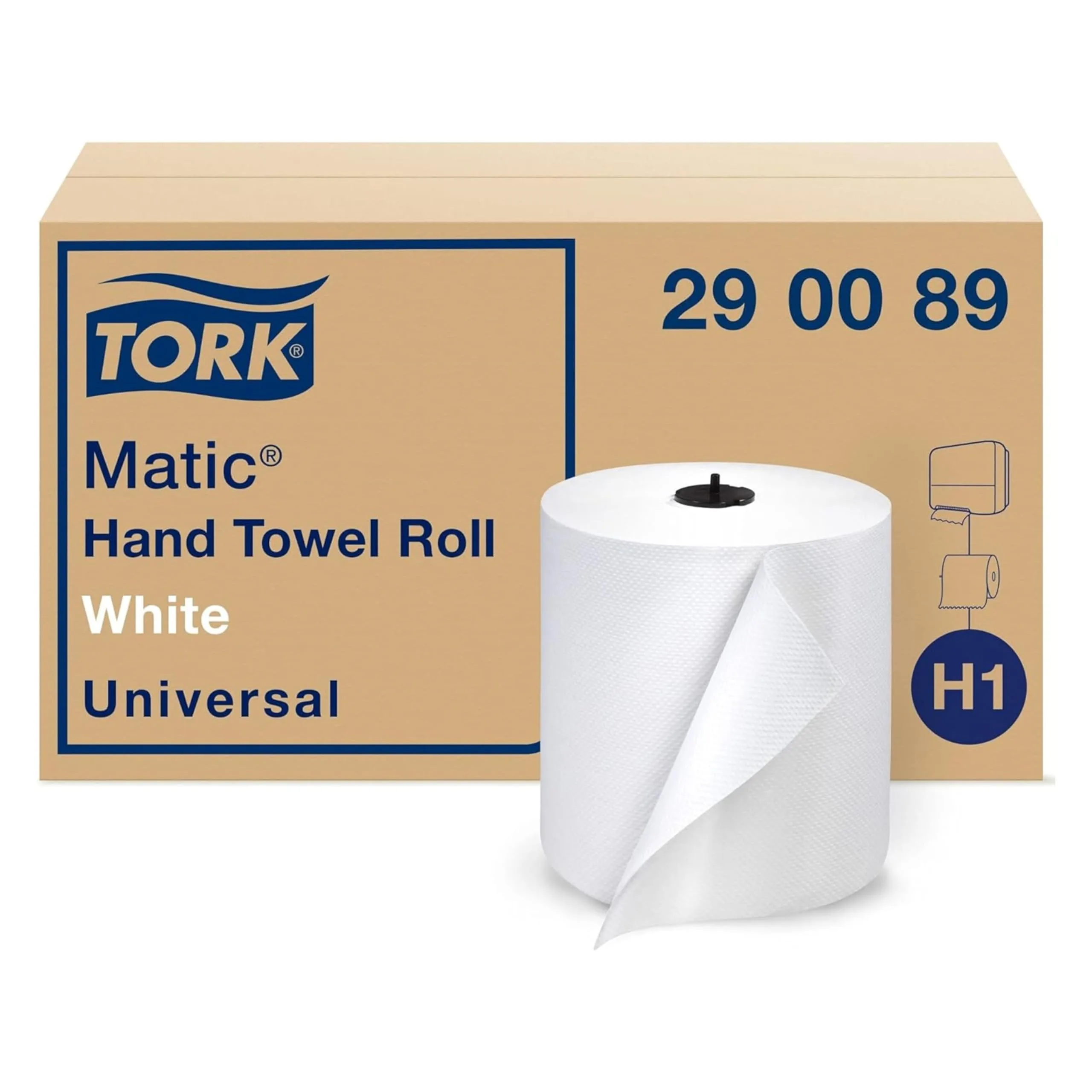 Tork Matic Paper Hand Towel Roll White 6 Rolls x 700 ft | Eco-Friendly Recycled Fiber - main product image