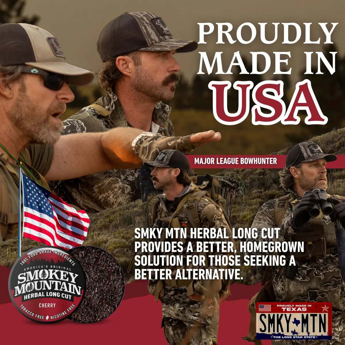Smokey Mountain Herbal Long Cut Cherry, 5 Can Box | Tobacco-Free Nicotine-Free Herbal Chew - view 7