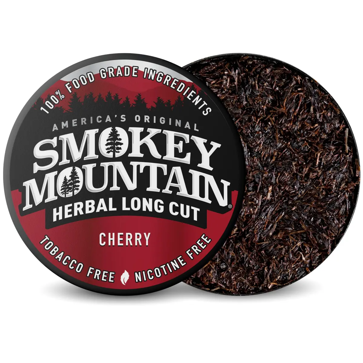 Smokey Mountain Herbal Long Cut Cherry, 5 Can Box | Tobacco-Free Nicotine-Free Herbal Chew - view 2