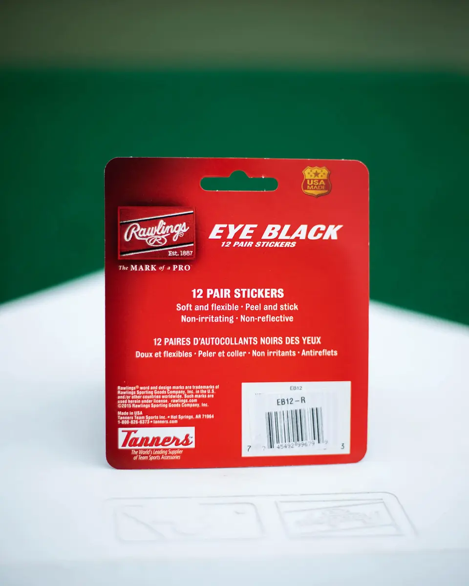 Rawlings Eye Black Adhesive Stickers | Black | 12 Pairs for Athletes - view 4