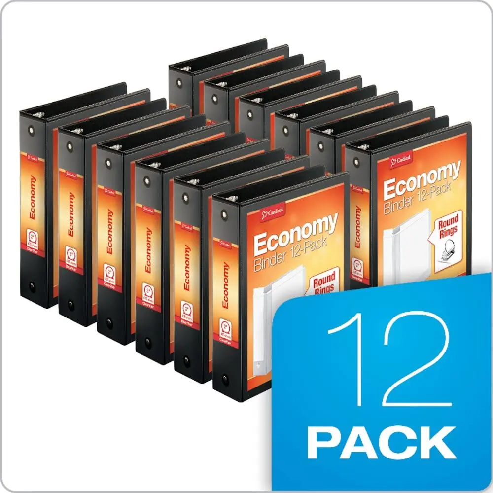 Cardinal Economy 3-Ring Binder 2" Round Rings 475 Sheets | ClearVue Presentation View - view 3