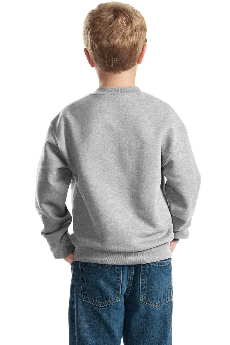 Jerzees Youth NuBlend Fleece Crew Neck Sweatshirt - Royal Blue, Large (200 gsm / 8 oz) | Smooth Print Surface - view 2