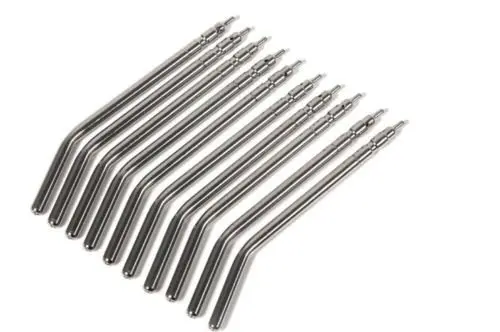 NSKI Metal Alloy Nozzles/Tips/Tube for 3-Way Air Water Spray Syringe, 10pcs | Autoclavable Dental Dispensing Tips - main product image
