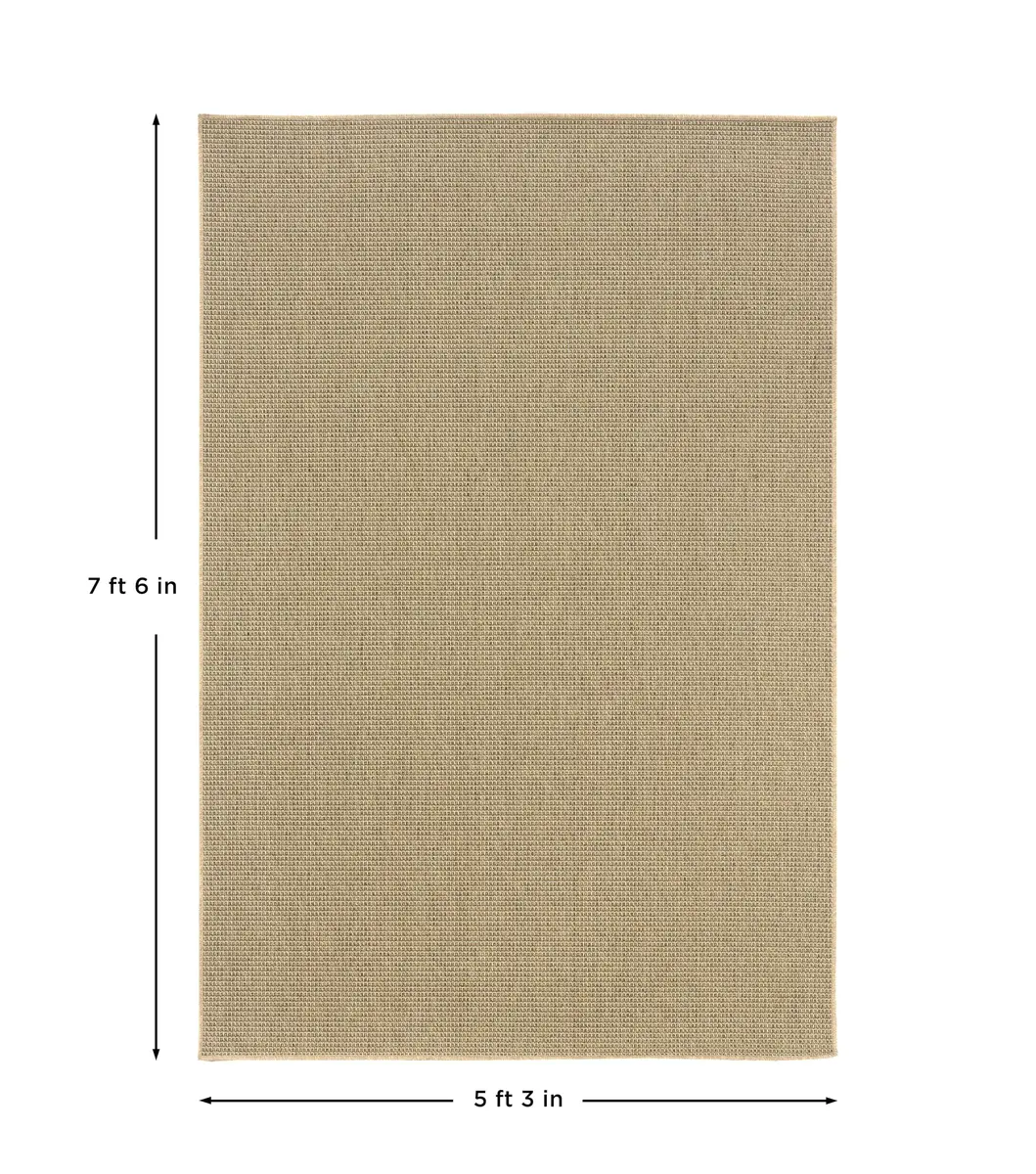 Oriental Weavers Karavia Indoor/Outdoor Rug 7'6" x 5'3" Light Brown | Water & Fade Resistant - view 7