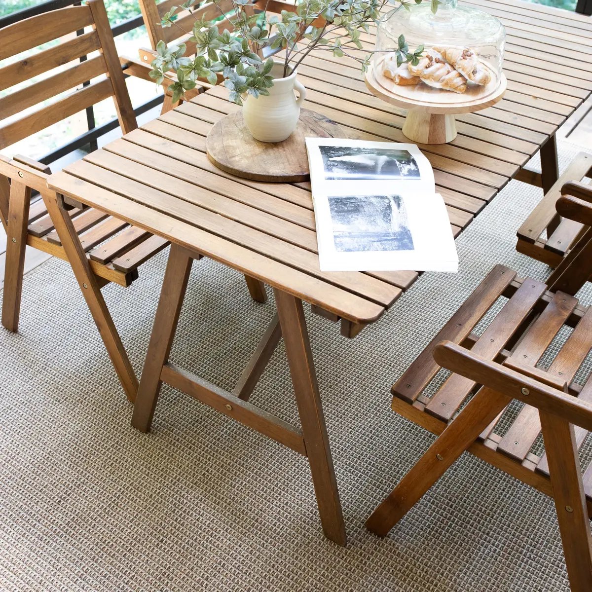 Oriental Weavers Karavia Indoor/Outdoor Rug 7'6" x 5'3" Light Brown | Water & Fade Resistant - view 8
