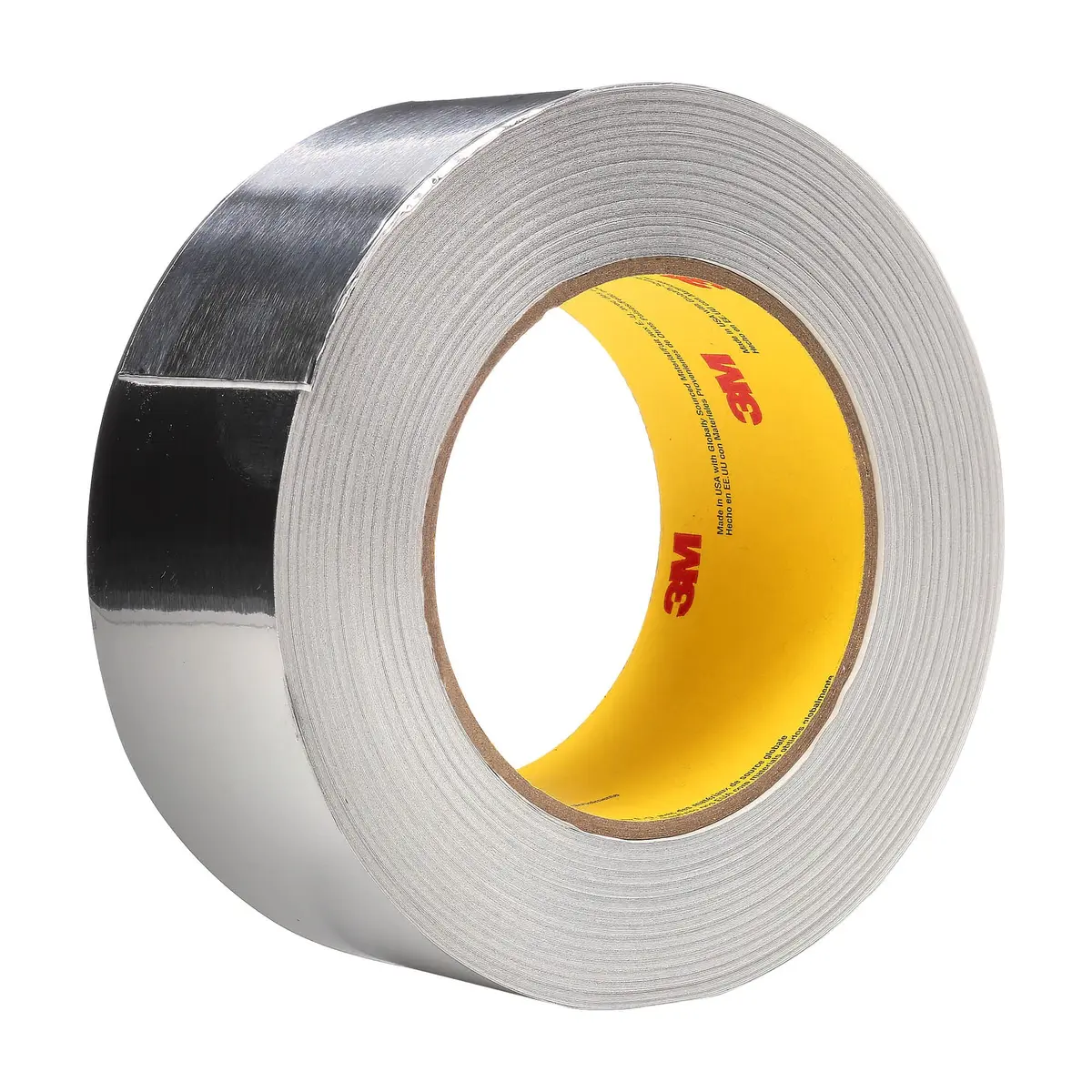 3M Aluminum Foil Tape 3380 Silver 48 mm x 45 m | High-Temperature, Weather-Resistant Sealant - main product image