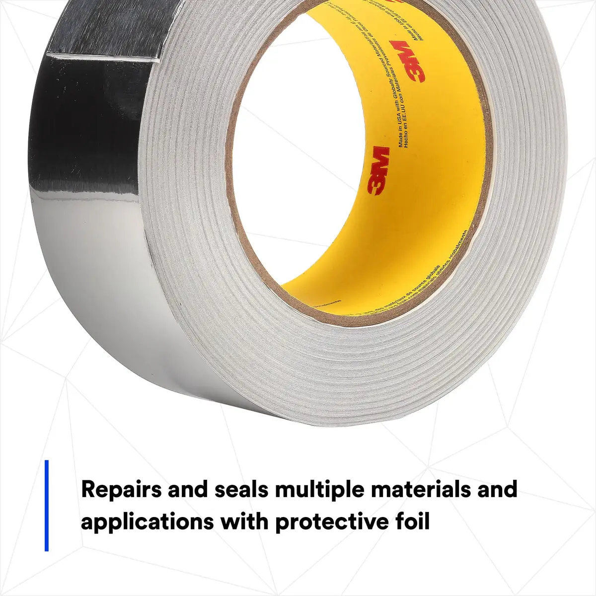 3M Aluminum Foil Tape 3380 Silver 48 mm x 45 m | High-Temperature, Weather-Resistant Sealant - view 4