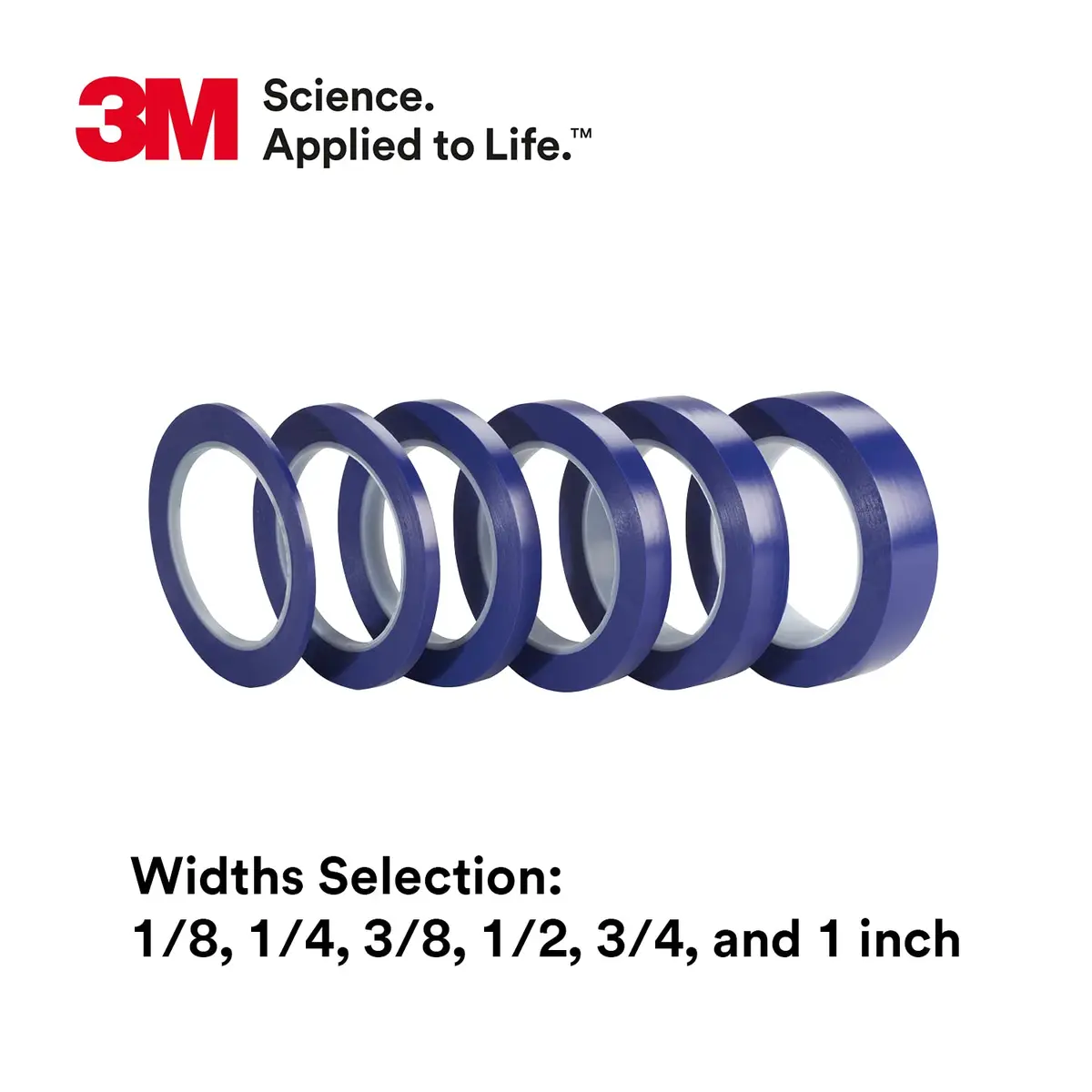 3M Vinyl Tape 471+ 1 in x 36 yd | Fine Line Masking Tape for Painting, Indigo, 1 Roll - view 6