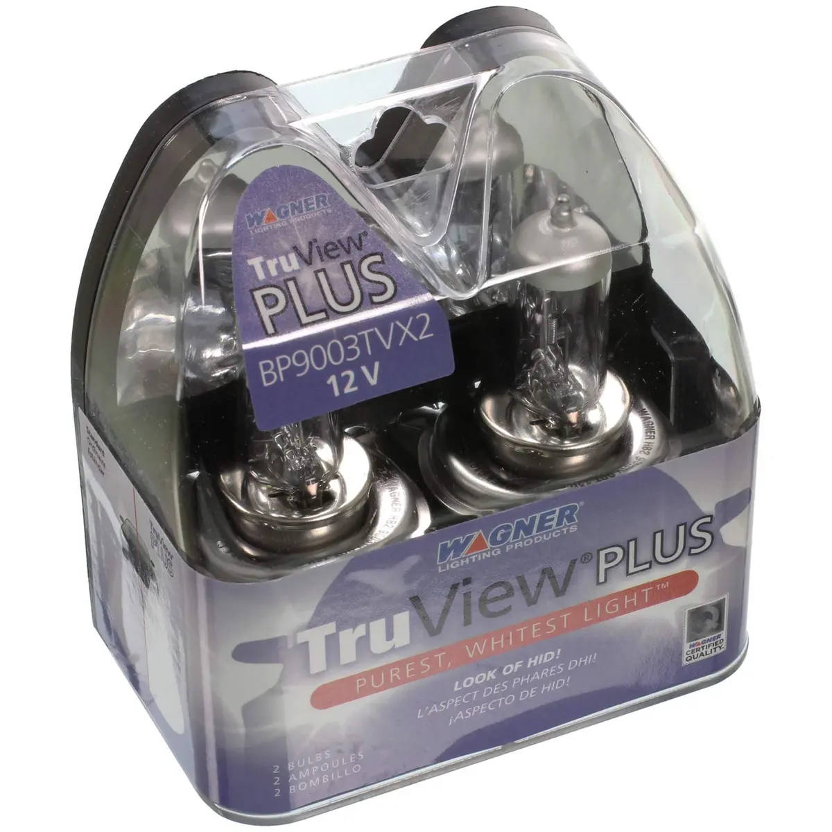 Wagner TruView PLUS BP9003TVX2 Multi-Purpose Light Bulb | Whiter Blue HID Look, 9003, Pack of 2 - view 3