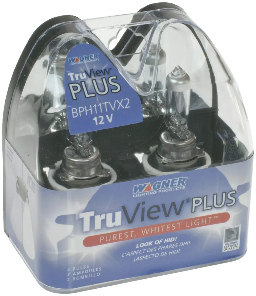 Wagner TruView PLUS BPH11TVX2 Multi-Purpose Light Bulb | Whiter Blue HID Look, 55W, 12V, Glass - view 2