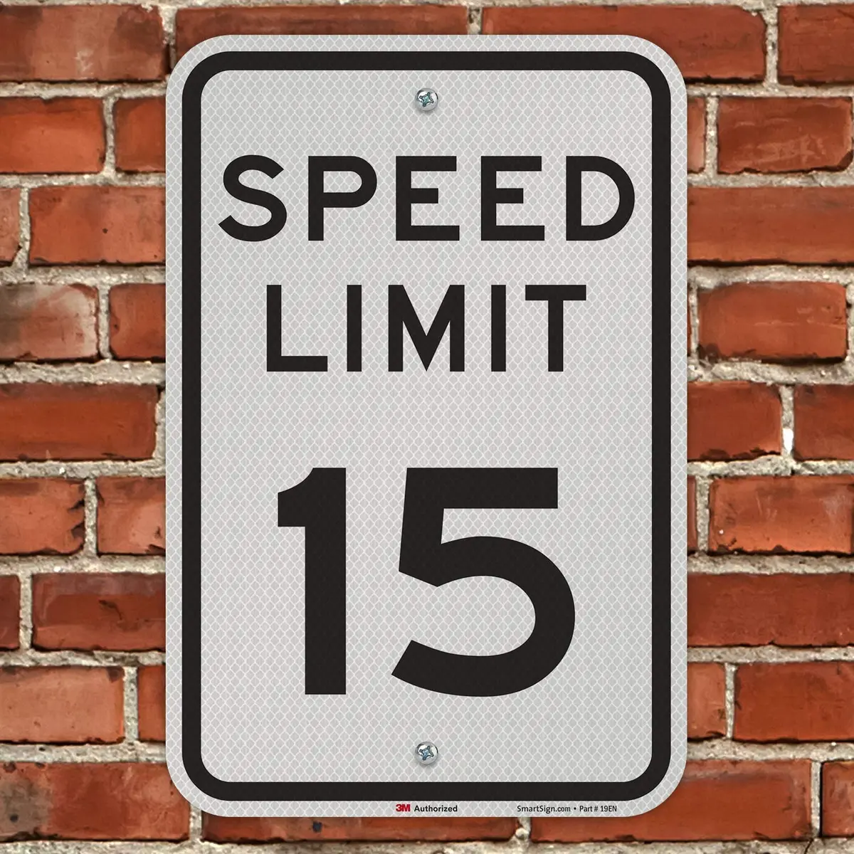SmartSign Speed Limit 15 Sign | 12" x 18" 3M High Intensity Grade Reflective Aluminum - view 4