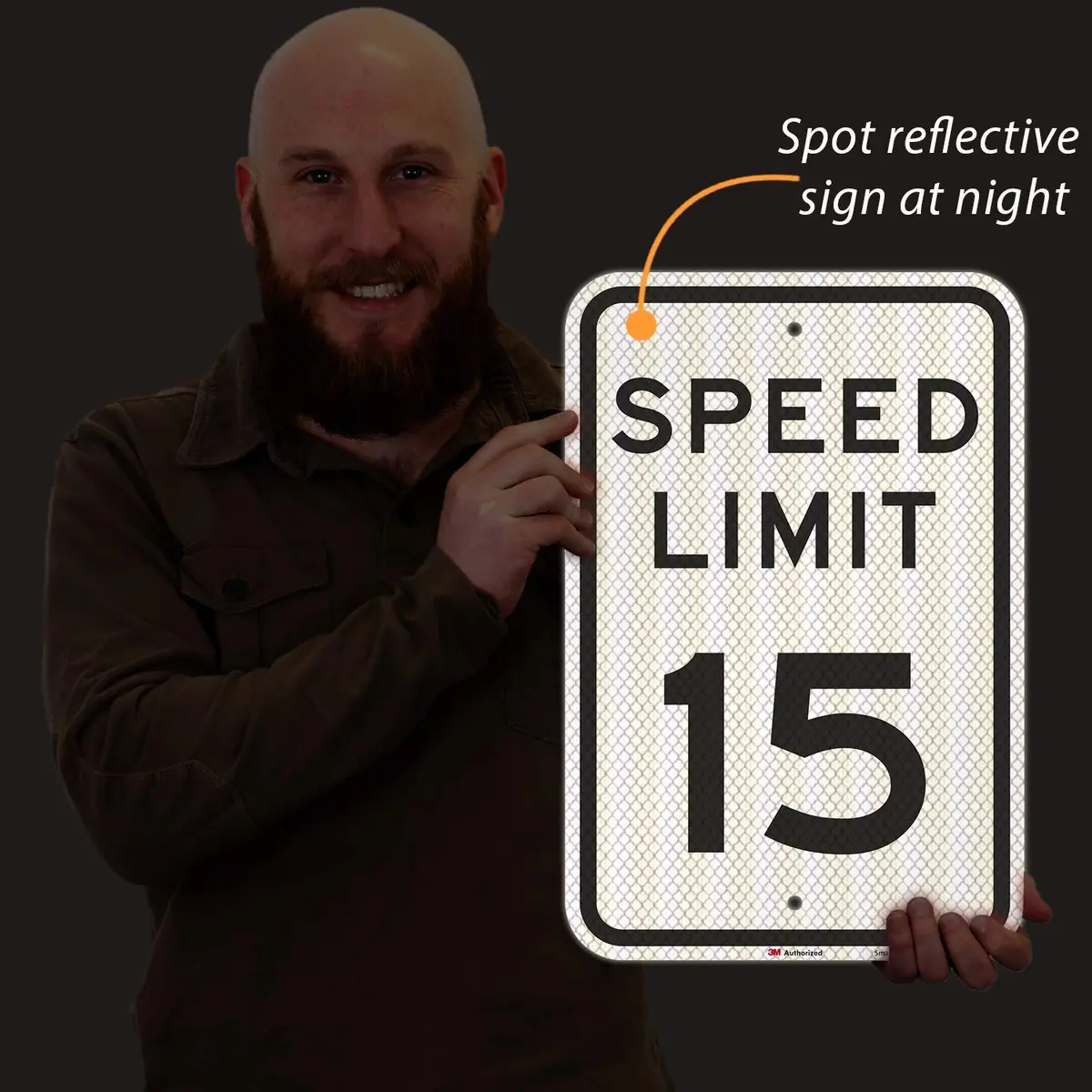 SmartSign Speed Limit 15 Sign | 12" x 18" 3M High Intensity Grade Reflective Aluminum - view 2