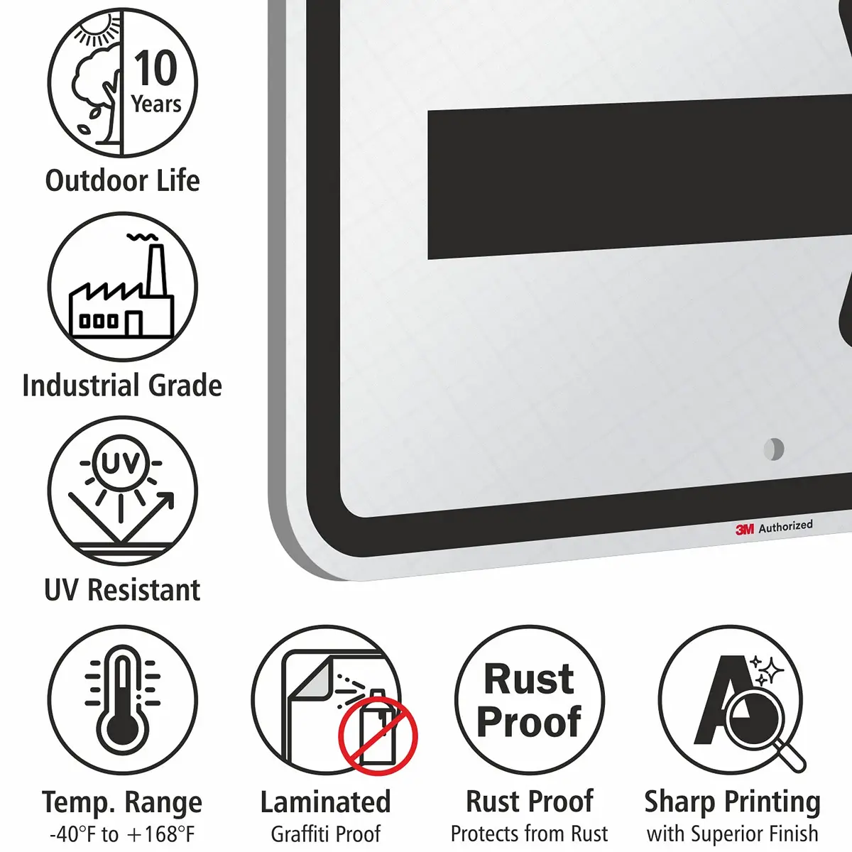 SmartSign MUTCD R6-2R 3M Engineer Grade Reflective Sign, Legend "One Way" with Right Arrow, 24" x 18" - view 8