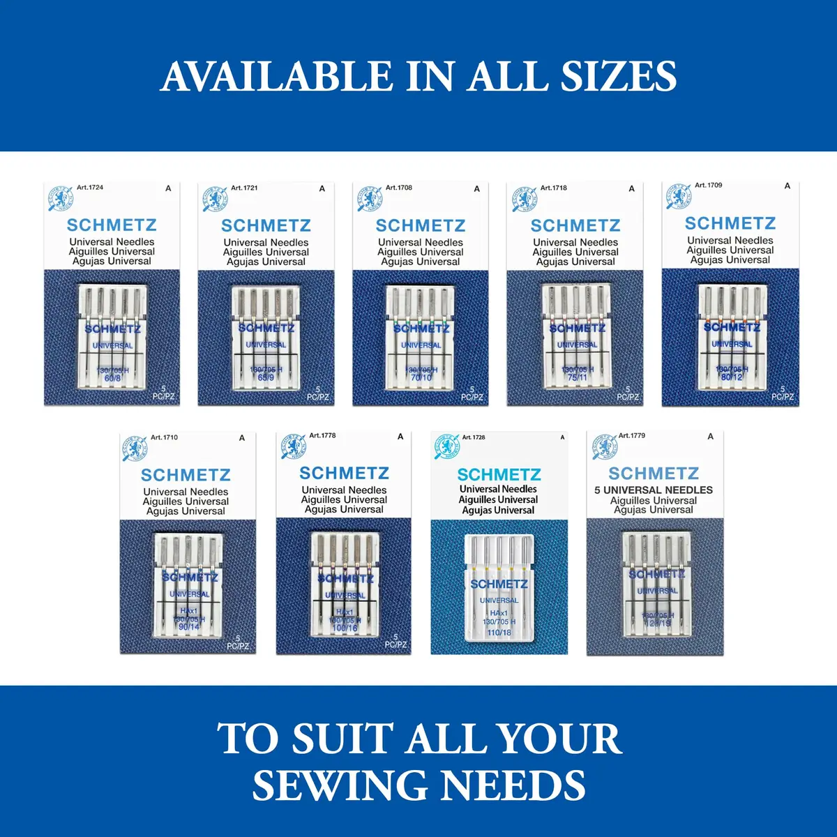 SCHMETZ Universal Sewing Machine Needles - Size 90/14 | Versatile & Durable for All Fabrics - view 8