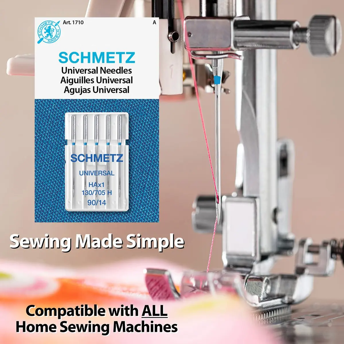 SCHMETZ Universal Sewing Machine Needles - Size 90/14 | Versatile & Durable for All Fabrics - view 2