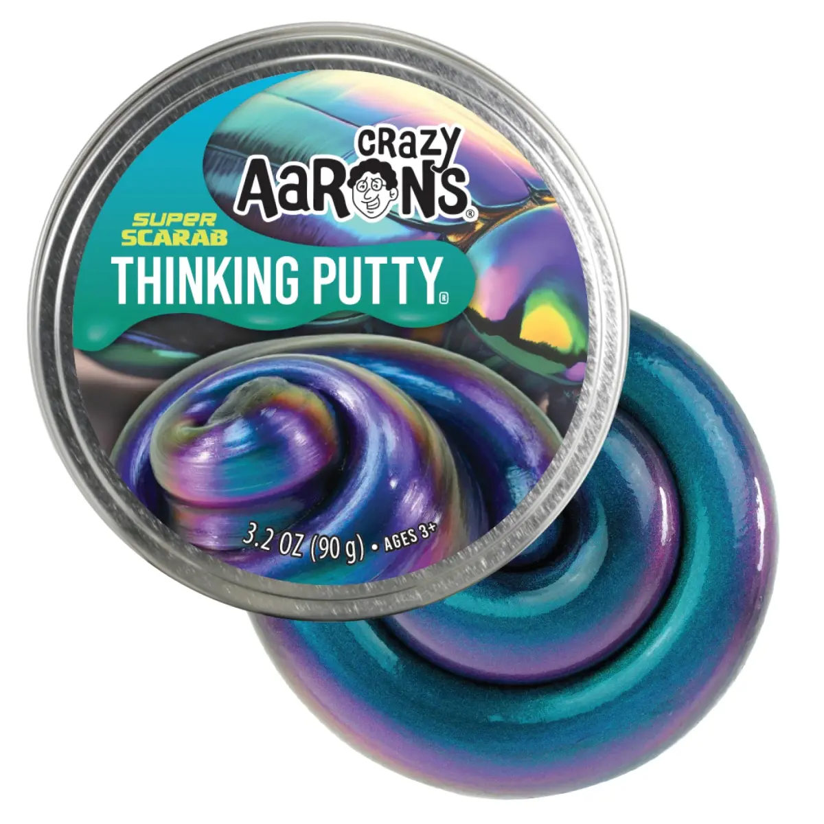 Crazy Aaron's Thinking Putty Super Scarab 96ml (3.2 oz) | Color-Shifting Sensory Toy for Kids and Adults - main product image