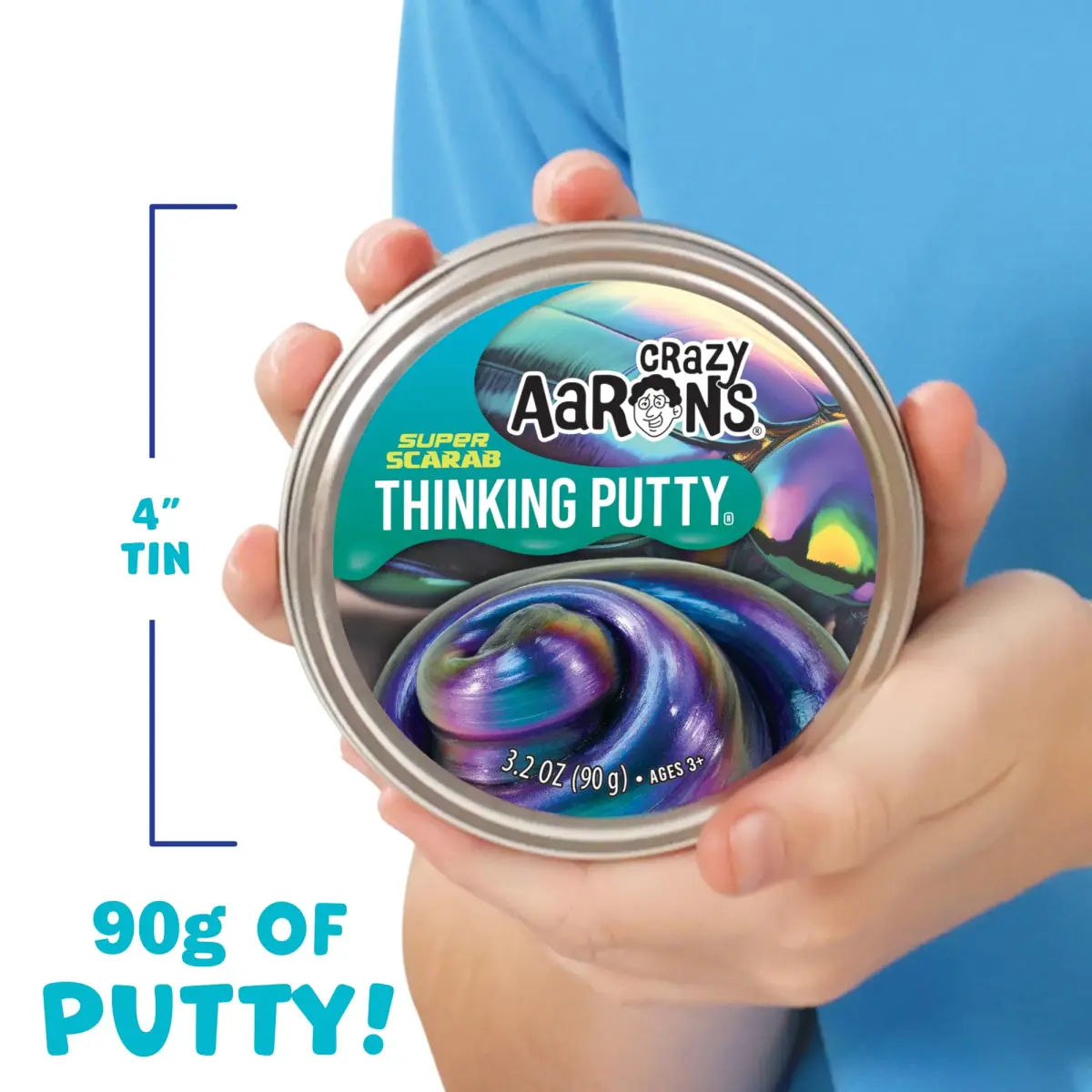 Crazy Aaron's Thinking Putty Super Scarab 96ml (3.2 oz) | Color-Shifting Sensory Toy for Kids and Adults - view 3