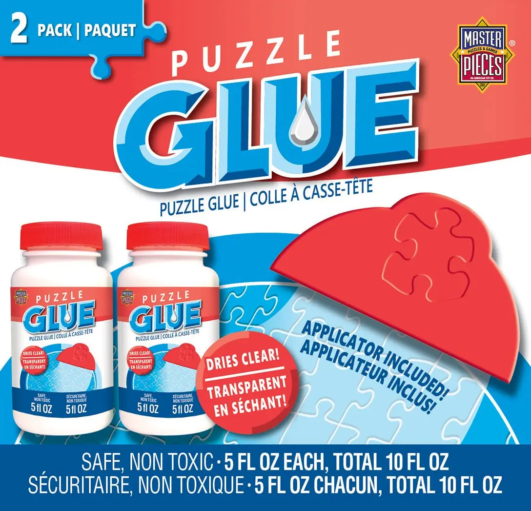 MasterPieces Clear Puzzle Glue 2 Pack 10 fl oz (295 ml) | USA-Imported Adhesive for Jigsaw Puzzles - main product image