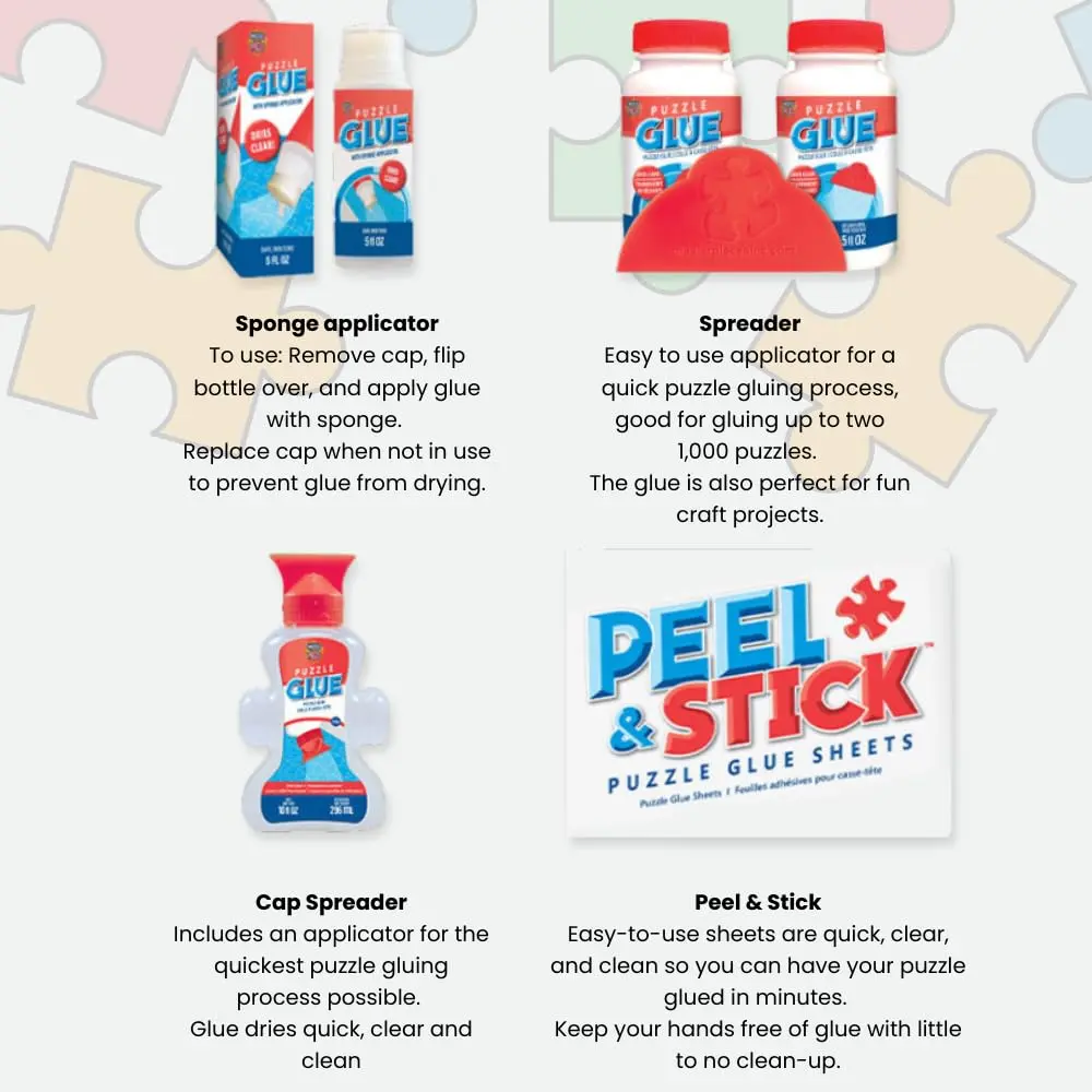 MasterPieces Clear Puzzle Glue 2 Pack 10 fl oz (295 ml) | USA-Imported Adhesive for Jigsaw Puzzles - view 6
